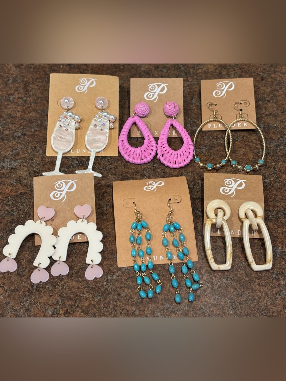 💜New Plunder earrings bundle